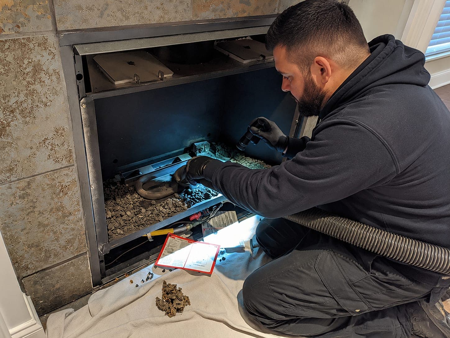 Annual fireplace inspection